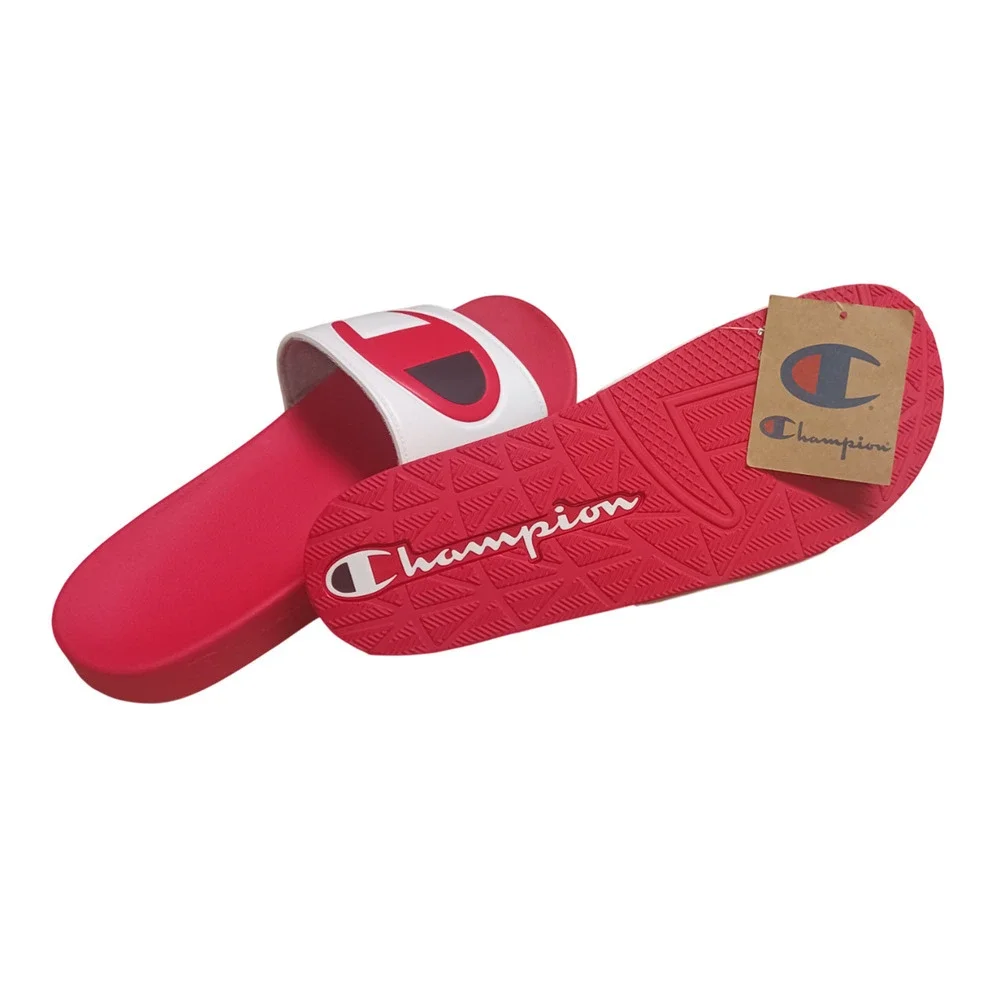 Champion Ipo Classic CB Scarlet Mens Red White Black Sandals Slides Size 12 New